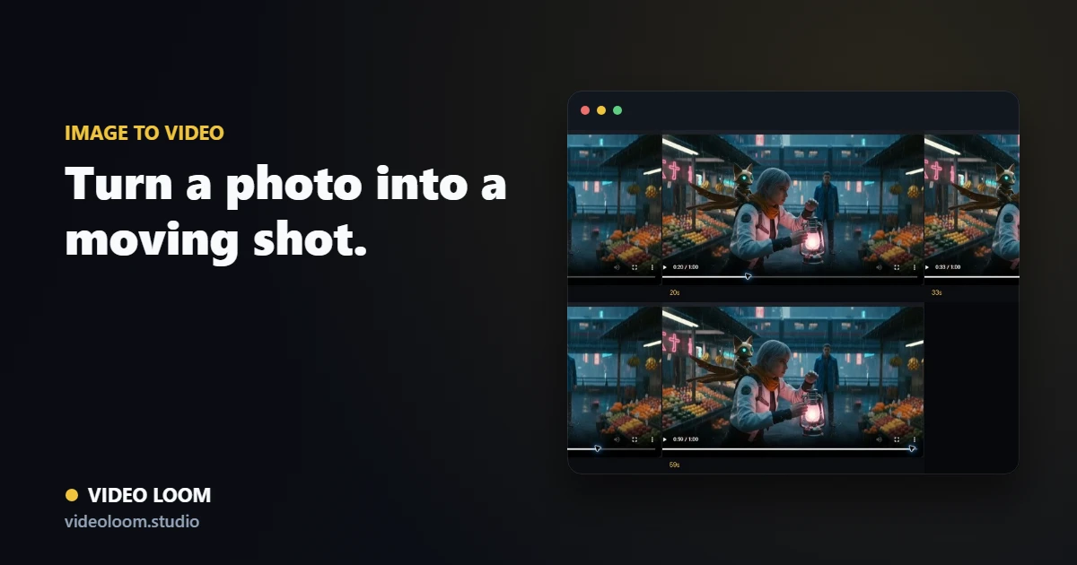 Video Loom image-to-video shot generated from an imported still