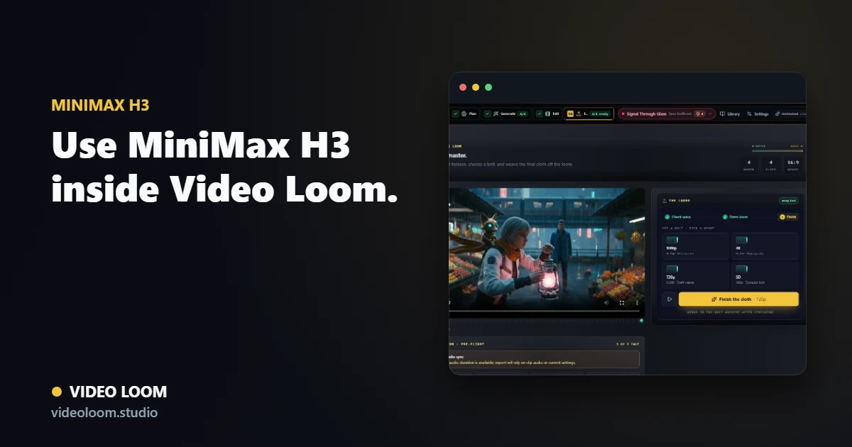 Video Loom routing scenes to MiniMax