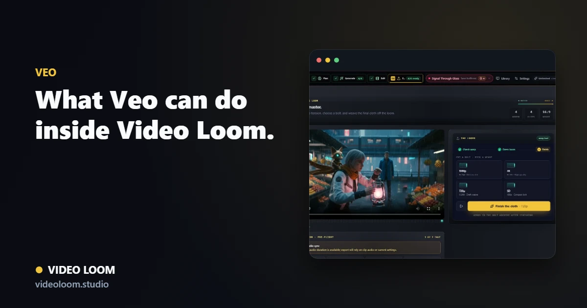 Video Loom routing scenes to Google Veo