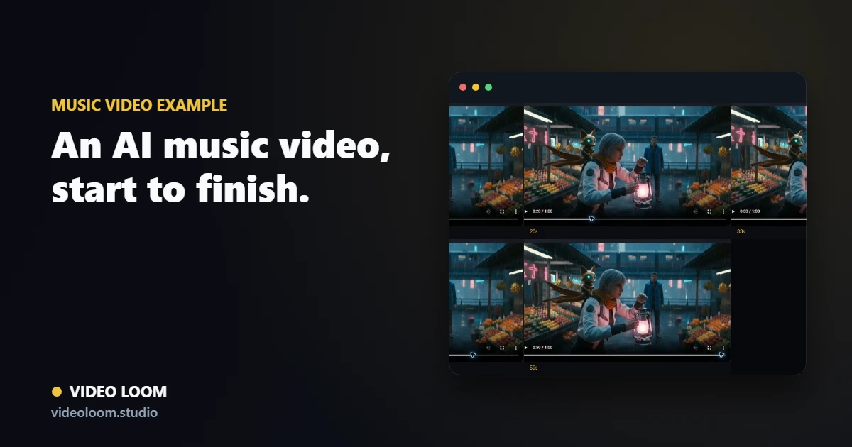 Video Loom music-video project from storyboard to export
